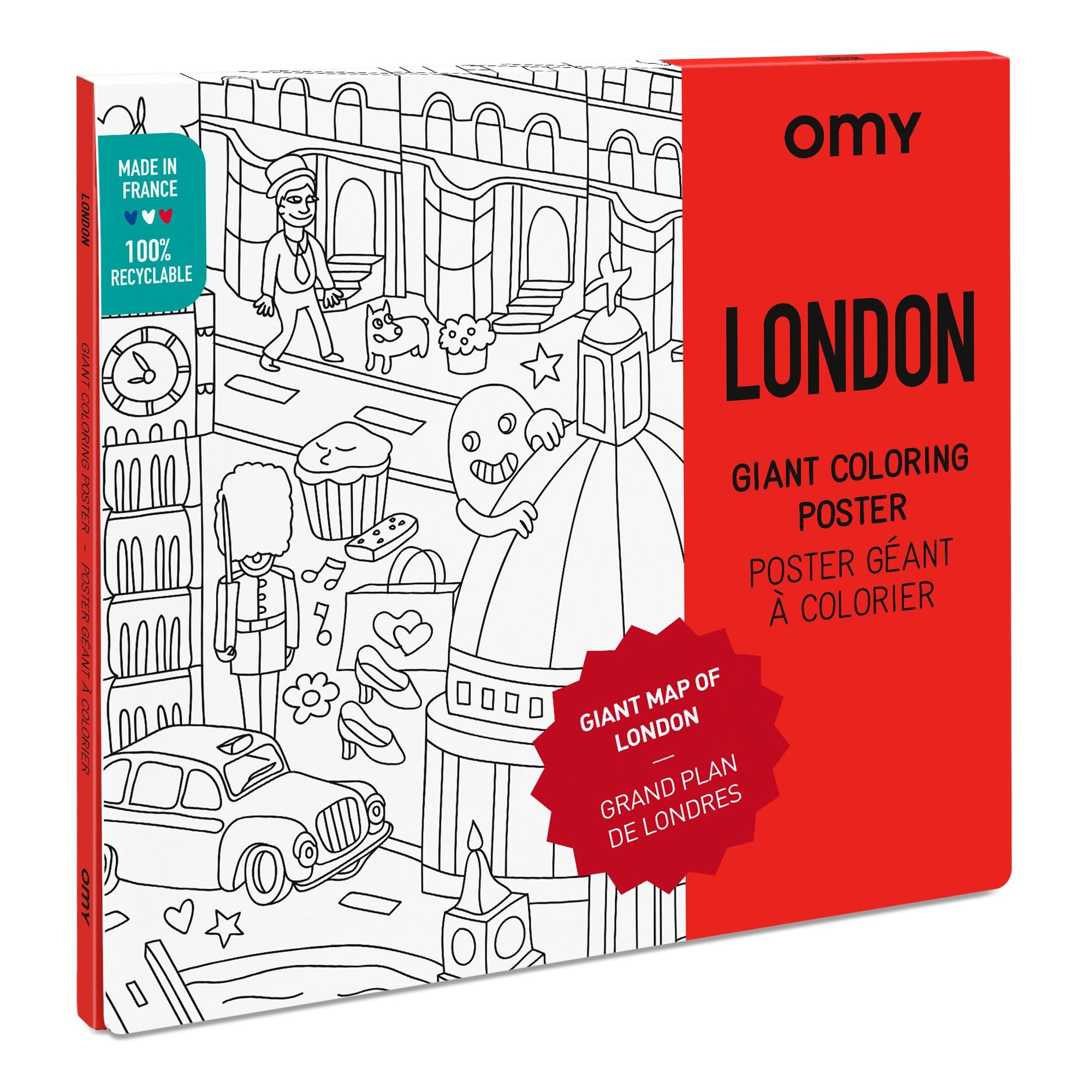 Poster à colorier Géant Londres by Omy