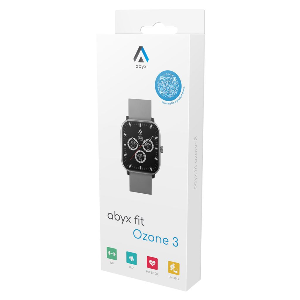 Montre connectée Abyx Fit Ozone 3 Grise – Smartwatch étanche Multifonctions