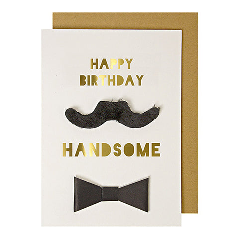 Carte postale Joyeux anniversaire Moustache Meri Meri