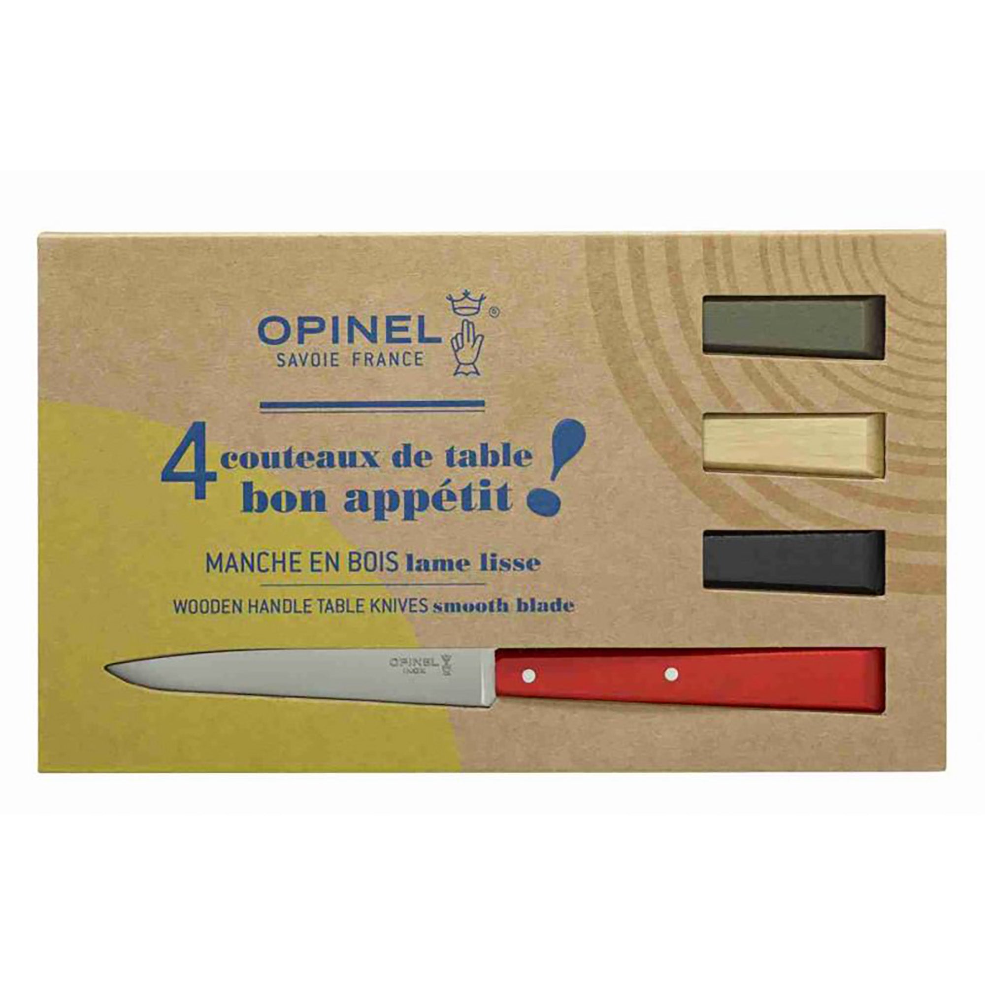 Bon Appêtit Loft - Coffret de 4 couteaux de table N°125 Opinel