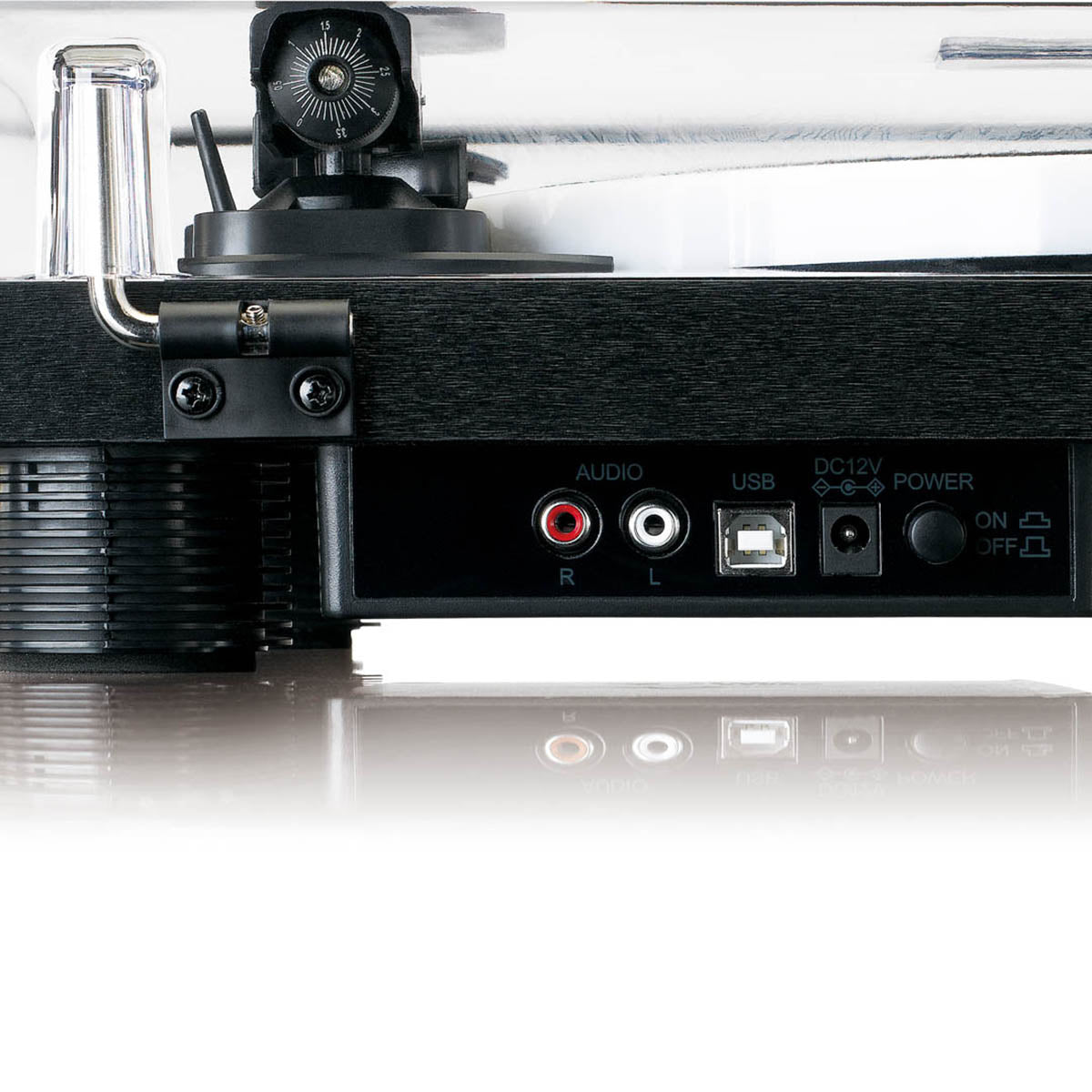 Platine vinyle Lenco LS50 avec LED intégrées - Fonctions convertisseur et haut-parleurs intégrés