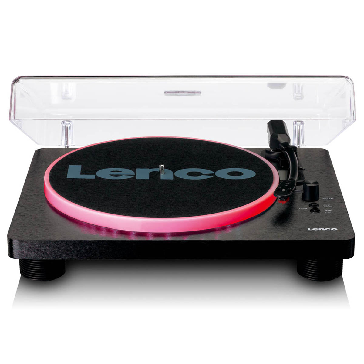 Platine vinyle Lenco LS50 avec LED intégrées - Fonctions convertisseur et haut-parleurs intégrés