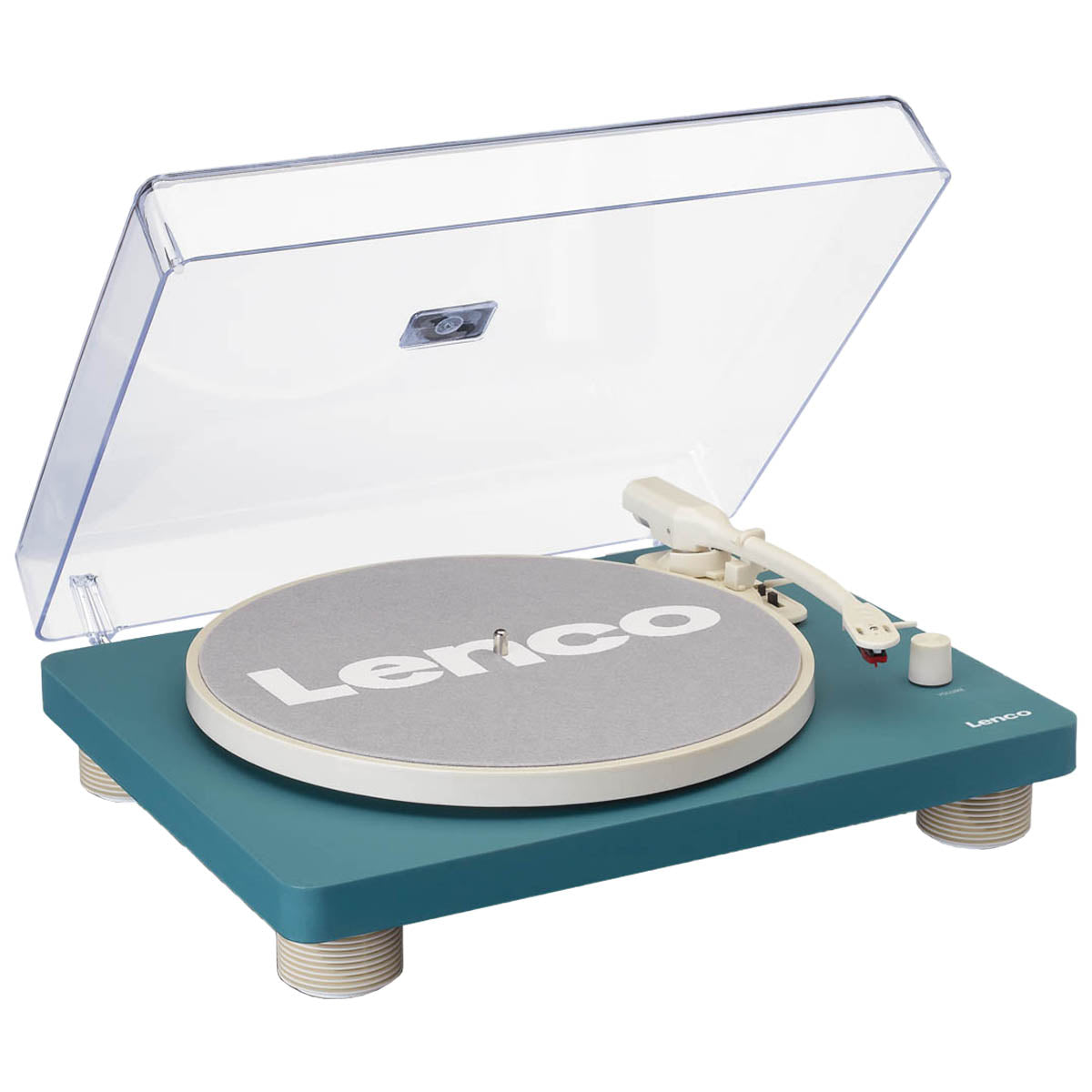 Platine vinyle Lenco LS50  - Fonctions convertisseur et haut-parleurs intégrés - Finition bleue