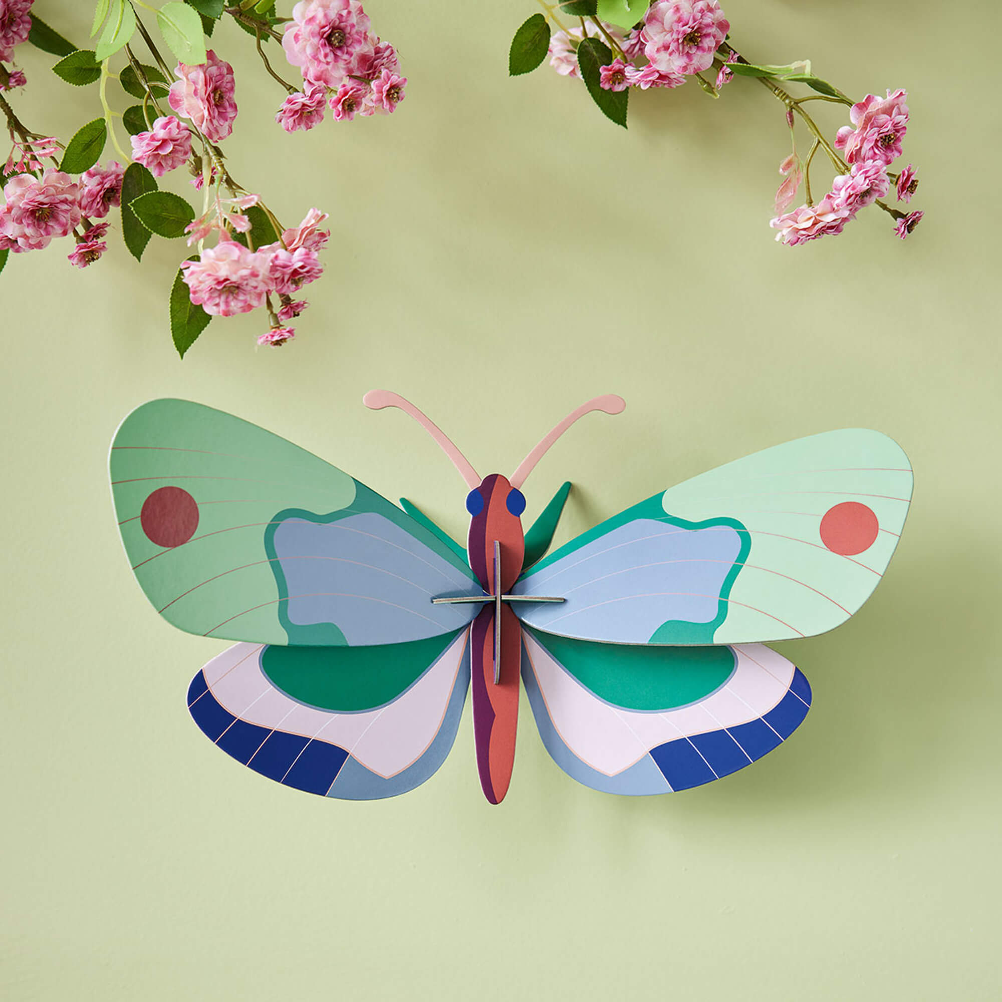 Décoration murale Papillon de Forêt Menthe en Carton recyclé