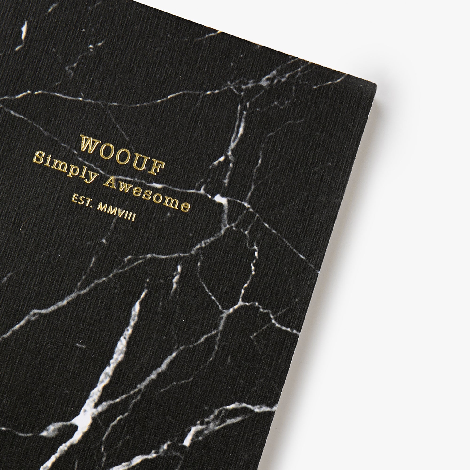 Cahier original ligné - Format A6 - Black Marble by WOUF