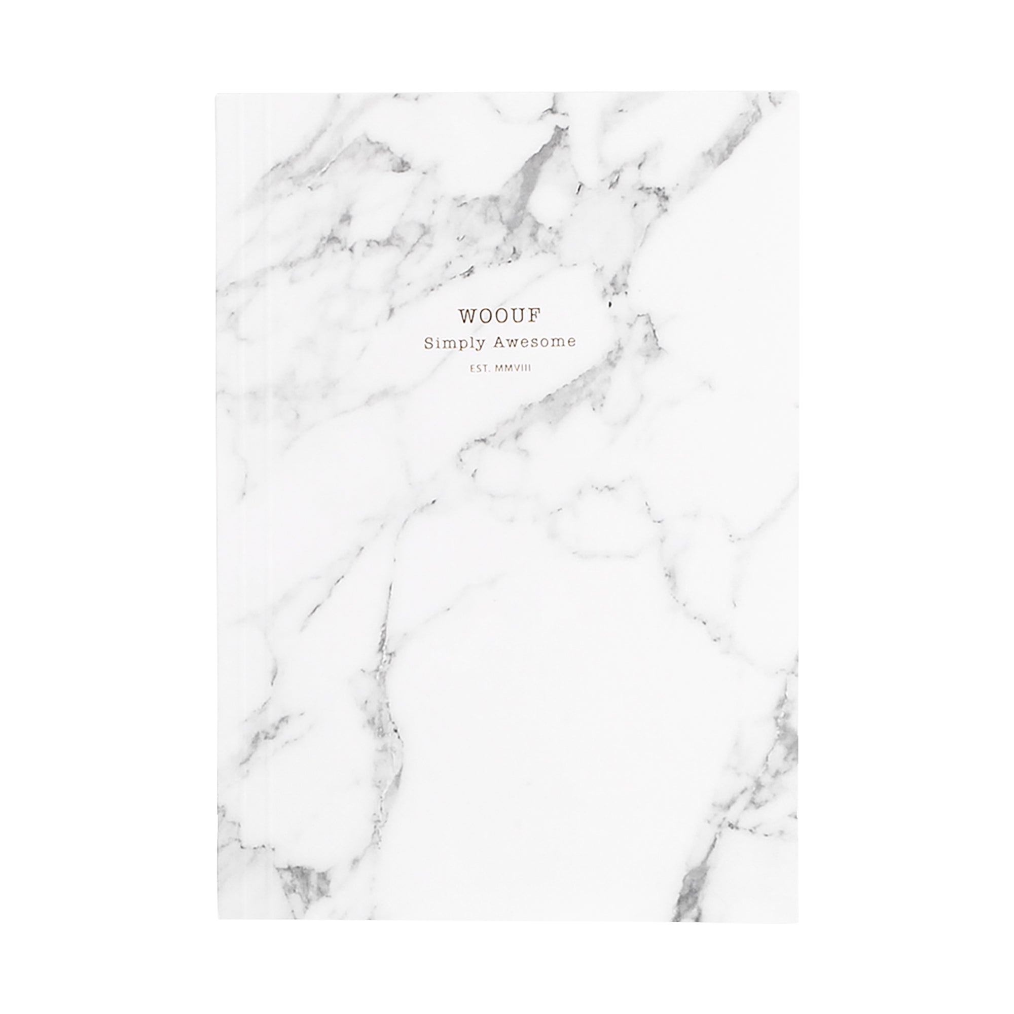 Cahier original ligné - Format A5 - White Marble by WOUF